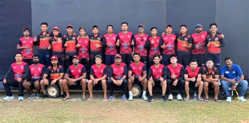 Members of the Nagaland cricket team after their second match at the Vijay Hazare Trophy  in Chennai on February 23. (Photo Courtesy: NCA)